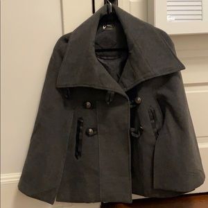 Grey cape with black accents